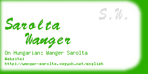 sarolta wanger business card